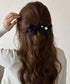 バナナクリップ パールリボン ヘアグッズ レディース ヘアクリップ ヘアアクセサリー おしゃれ 大人女子 まとめ髪 ハーフアップ 夜会巻き髪飾り ヘアアレンジ 99HXGY-007
