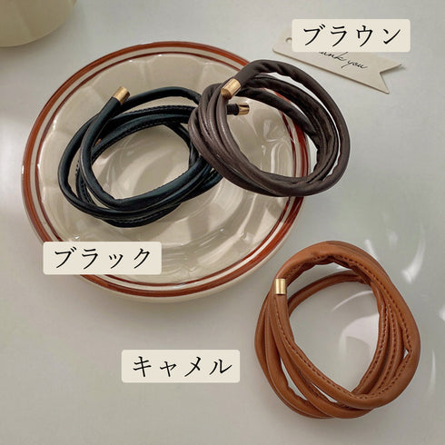 ワイヤー ヘアアレンジ レディース 韓国 ワイヤーポニー PU メタリック 簡単髪留め 髪飾り お洒落 大人 可愛い オルチャン 誕生日プレゼント エレガント 99HXSP-002