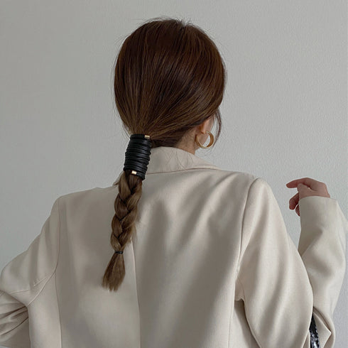 ワイヤー ヘアアレンジ レディース 韓国 ワイヤーポニー PU メタリック 簡単髪留め 髪飾り お洒落 大人 可愛い オルチャン 誕生日プレゼント エレガント 99HXSP-002