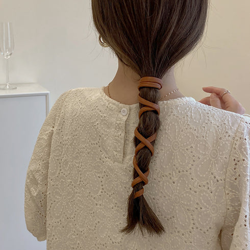 ワイヤー ヘアアレンジ レディース 韓国 ワイヤーポニー PU メタリック 簡単髪留め 髪飾り お洒落 大人 可愛い オルチャン 誕生日プレゼント エレガント 99HXSP-002