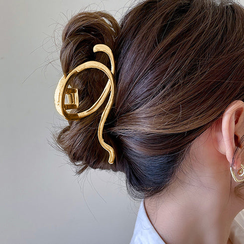 バンスクリップ ヘアクリップ まとめ髪 韓国 おしゃれ ヘアアクセサリー 大人 可愛い ヘアアレンジ 簡単 髪留め カジュアル ゴールド シルバー 小物 99HXSP-003