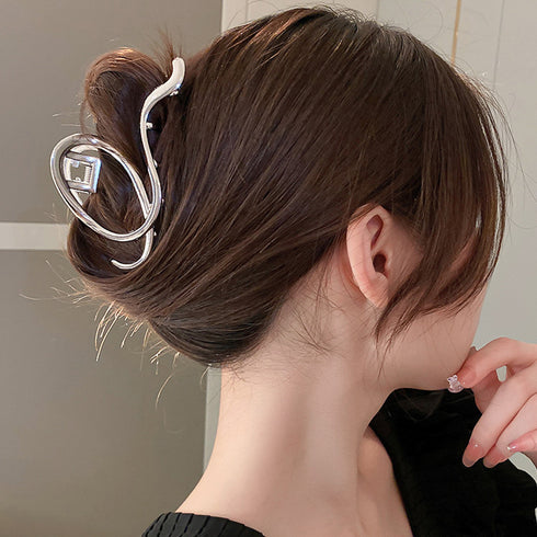 バンスクリップ ヘアクリップ まとめ髪 韓国 おしゃれ ヘアアクセサリー 大人 可愛い ヘアアレンジ 簡単 髪留め カジュアル ゴールド シルバー 小物 99HXSP-003