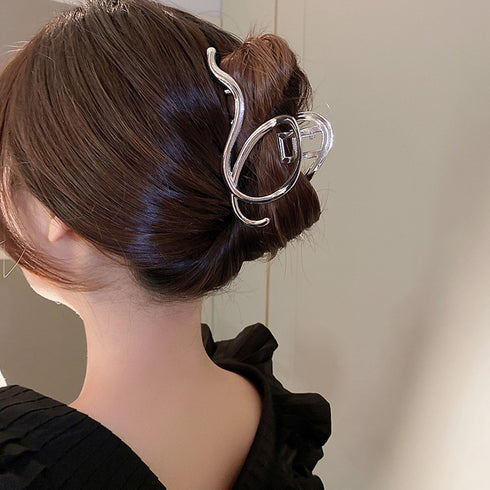 バンスクリップ ヘアクリップ まとめ髪 韓国 おしゃれ ヘアアクセサリー 大人 可愛い ヘアアレンジ 簡単 髪留め カジュアル ゴールド シルバー 小物 99HXSP-003