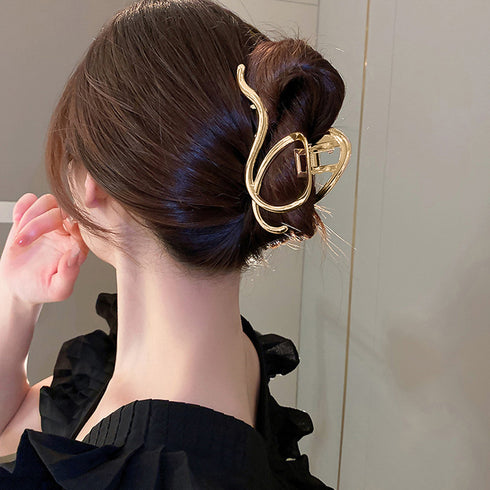 バンスクリップ ヘアクリップ まとめ髪 韓国 おしゃれ ヘアアクセサリー 大人 可愛い ヘアアレンジ 簡単 髪留め カジュアル ゴールド シルバー 小物 99HXSP-003