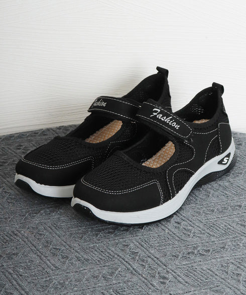 スニーカー 軽量 通気性 コンフォート靴 レディース フラットシューズ ローカット マジックテープ メッシュ シンプル 大人カジュアル 疲れない 通学通勤 旅行 99HYGM-004