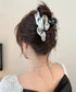 ヘアクリップ バンスクリップ フリル レディース 髪留め 髪飾り まとめ髪 おしゃれ 大人 可愛い オフイスカジュアル ヘアアクセサリー 99HYRY-001