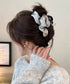 ヘアクリップ バンスクリップ フリル レディース 髪留め 髪飾り まとめ髪 おしゃれ 大人 可愛い オフイスカジュアル ヘアアクセサリー 99HYRY-001