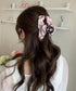 ヘアクリップ バンスクリップ フリル レディース 髪留め 髪飾り まとめ髪 おしゃれ 大人 可愛い オフイスカジュアル ヘアアクセサリー 99HYRY-001