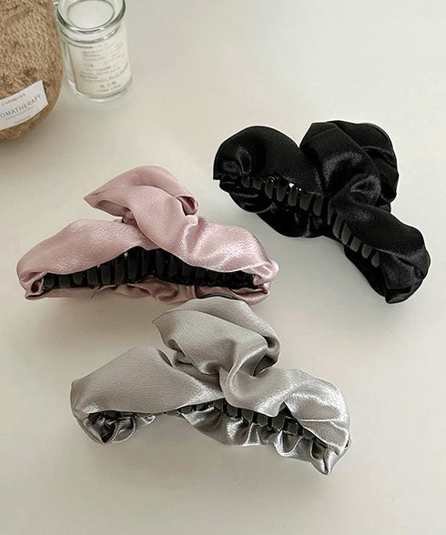ヘアクリップ バンスクリップ フリル レディース 髪留め 髪飾り まとめ髪 おしゃれ 大人 可愛い オフイスカジュアル ヘアアクセサリー 99HYRY-001