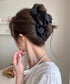 ヘアクリップ バンスクリップ フリル レディース 髪留め 髪飾り まとめ髪 おしゃれ 大人 可愛い オフイスカジュアル ヘアアクセサリー 99HYRY-001