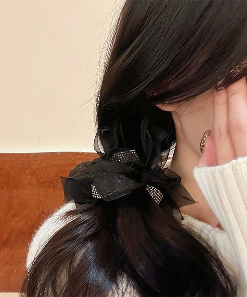ヘアゴム シュシュ 蝶結び 透け感 レディース ヘアアレンジ 髪留め 髪飾り オルチャン おしゃれ カジュアル 大人っぽい 可愛い お団子 ヘアグッズ 99HYRY-002