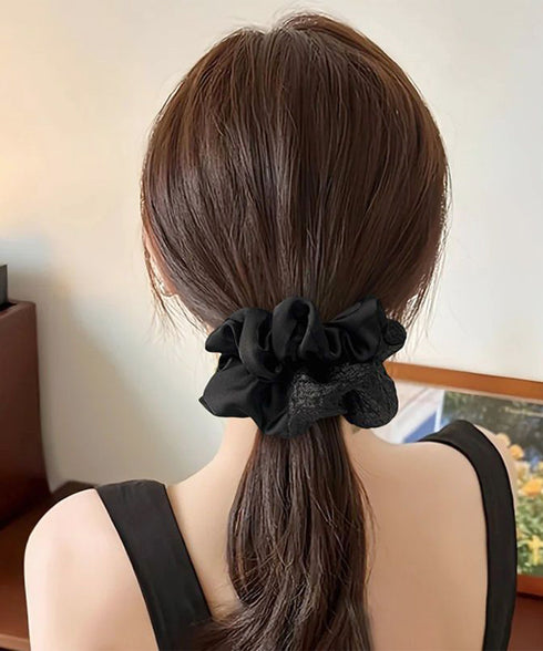 ヘアゴム シュシュ 配色デザイン 韓国風 レディース ヘアアレンジ 髪留め 髪飾り キラキラ サテン オルチャン おしゃれ カジュアル 大人っぽい 可愛い 99HYRY-003