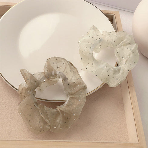 シュシュ キラキラ 韓国風 ヘアゴム レディース ヘアアクセサリーまとめ髪 人気ヘアアレンジ 大人可愛い髪飾り 女子会パーティー おしゃれ カジュアル 発表会 99JJSP-001