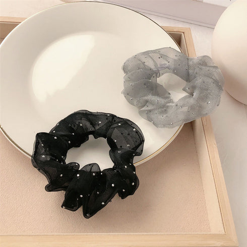 シュシュ キラキラ 韓国風 ヘアゴム レディース ヘアアクセサリーまとめ髪 人気ヘアアレンジ 大人可愛い髪飾り 女子会パーティー おしゃれ カジュアル 発表会 99JJSP-001