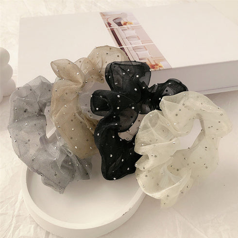 シュシュ キラキラ 韓国風 ヘアゴム レディース ヘアアクセサリーまとめ髪 人気ヘアアレンジ 大人可愛い髪飾り 女子会パーティー おしゃれ カジュアル 発表会 99JJSP-001