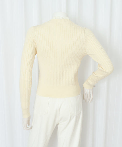 ニットトップスレディース リボン フリル ニットソー セーター Vネック プルオーバー 長袖 無地 着やせ きれいめ 大人 可愛い おしゃれ カジュアル 人気 99JNX-002