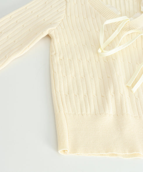 ニットトップスレディース リボン フリル ニットソー セーター Vネック プルオーバー 長袖 無地 着やせ きれいめ 大人 可愛い おしゃれ カジュアル 人気 99JNX-002