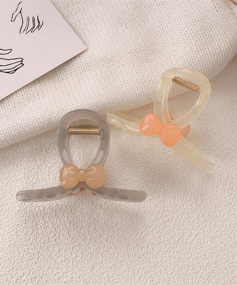 ヘアクリップ レディース リボン 韓国風 ヘアアクセサリー バンスクリップ 髪飾り 髪留め まとめ髪 オルチャン お洒落 大人 かわいい デート 雑貨グッズ 99JXSP-002