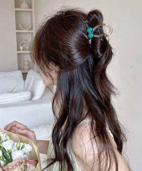 ヘアクリップ レディース リボン 韓国風 ヘアアクセサリー バンスクリップ 髪飾り 髪留め まとめ髪 オルチャン お洒落 大人 かわいい デート 雑貨グッズ 99JXSP-002