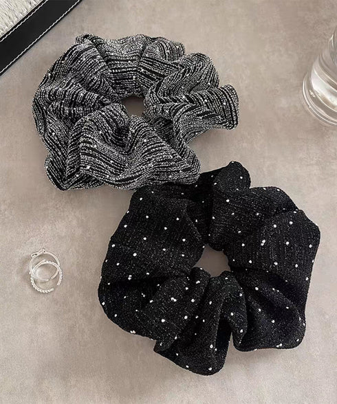 シュシュ ラメ糸 ヘアゴム 韓国風 レディース ヘアアクセサリー 髪飾り オルチャン 大人 可愛い 発表会 女子会 パーティー おしゃれ カジュアル 99JXSP-004