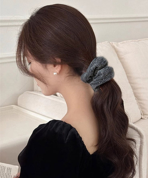 シュシュ ラメ糸 ヘアゴム 韓国風 レディース ヘアアクセサリー 髪飾り オルチャン 大人 可愛い 発表会 女子会 パーティー おしゃれ カジュアル 99JXSP-004