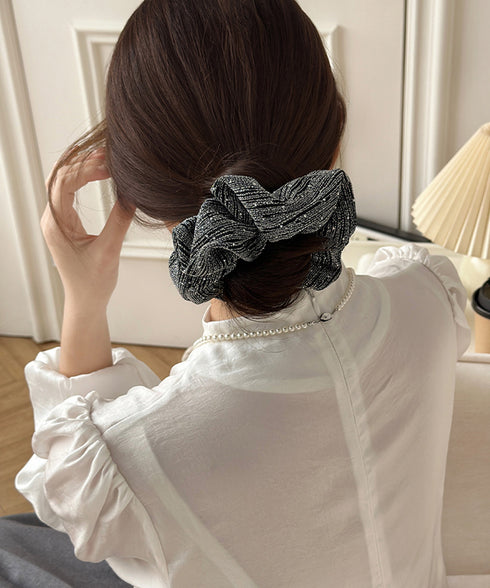 シュシュ ラメ糸 ヘアゴム 韓国風 レディース ヘアアクセサリー 髪飾り オルチャン 大人 可愛い 発表会 女子会 パーティー おしゃれ カジュアル 99JXSP-004