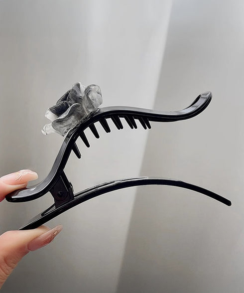 ヘアクリップ バンスクリップ 合成樹脂花 レディース ヘアアクセ 大人 まとめ髪 お洒落 雑貨 髪飾り 髪留め 結婚式 演奏会 可愛い 女子会 韓国ファッション 99JXSP-008