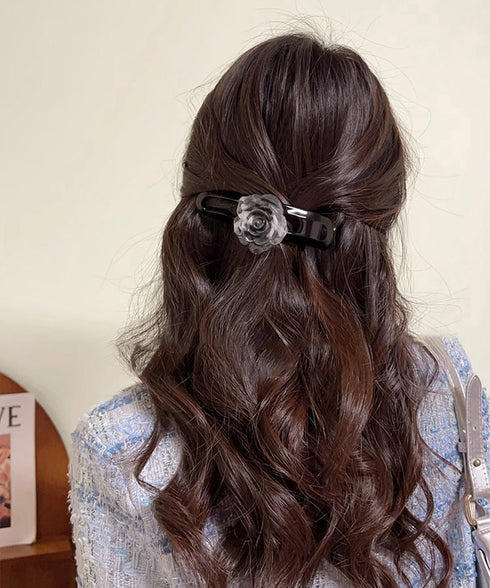 ヘアクリップ バンスクリップ 合成樹脂花 レディース ヘアアクセ 大人 まとめ髪 お洒落 雑貨 髪飾り 髪留め 結婚式 演奏会 可愛い 女子会 韓国ファッション 99JXSP-008