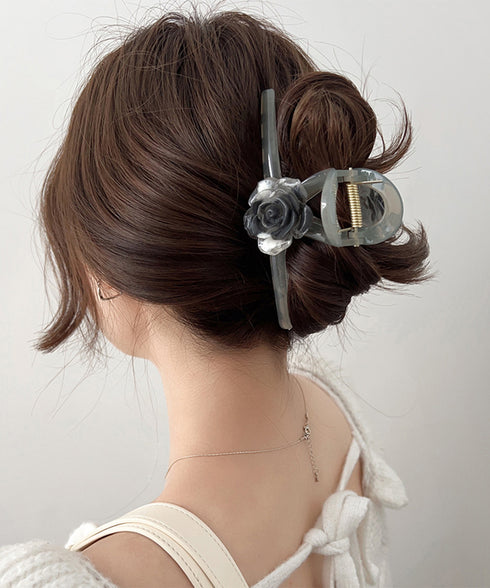 ヘアクリップ バンスクリップ 合成樹脂花 レディース ヘアアクセ 大人 まとめ髪 お洒落 雑貨 髪飾り 髪留め 結婚式 演奏会 可愛い 女子会 韓国ファッション 99JXSP-008