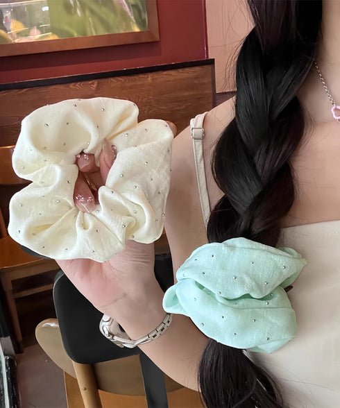 シュシュ キラキラデコ レディース ヘアアレンジ 髪留め 髪飾り まとめ髪 オルチャン おしゃれ カジュアル 大人っぽい 可愛い 雑貨 99JXSP-012