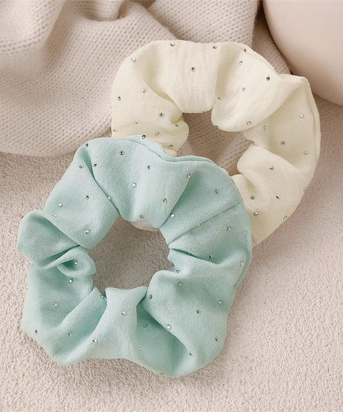 シュシュ キラキラデコ レディース ヘアアレンジ 髪留め 髪飾り まとめ髪 オルチャン おしゃれ カジュアル 大人っぽい 可愛い 雑貨 99JXSP-012