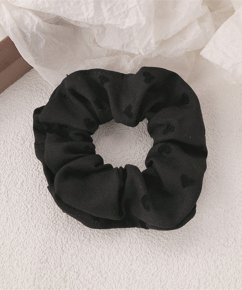 シュシュ ヘアゴム リボン柄 ハート柄 レディース ヘアアクセサリー ヘアアレンジ ボリューム髪飾り 髪留め 大人 可愛い オルチャン フェミニン デート 99JXSP-013