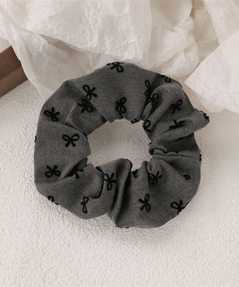 シュシュ ヘアゴム リボン柄 ハート柄 レディース ヘアアクセサリー ヘアアレンジ ボリューム髪飾り 髪留め 大人 可愛い オルチャン フェミニン デート 99JXSP-013