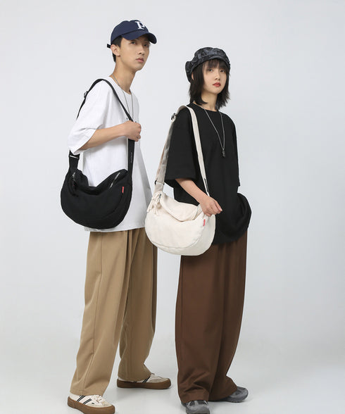 ショルダーバッグ ナイロン レディース 斜めがけバッグ 肩掛け 韓国風 カジュアル シンプル 大容量 通学 旅行 ストリート デイリー 99JYXB-001