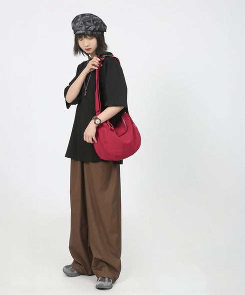 ショルダーバッグ ナイロン レディース 斜めがけバッグ 肩掛け 韓国風 カジュアル シンプル 大容量 通学 旅行 ストリート デイリー 99JYXB-001