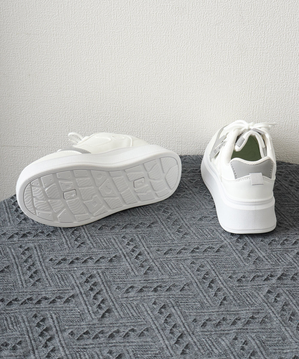 スニーカー レディース 厚底ボリューム靴