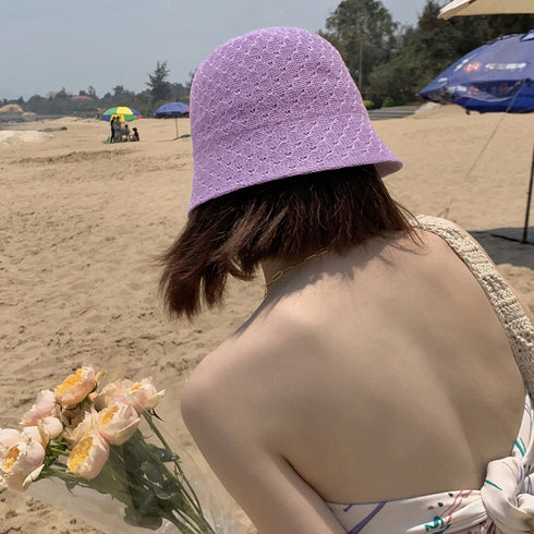 バケットハット メッシュ帽子 春夏 韓国 レディース無地帽子 紫外線対策 UV対策 軽い 折り畳み フレンチガーリー カジュアル 大人可愛い おしゃれ 海リゾート 99JZRY-001