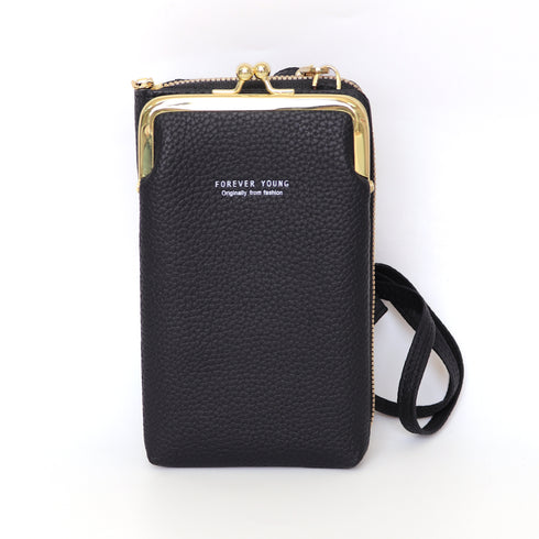 スマホショルダー レディース 全6色 お財布ショルダー 長財布 スマホポーチ スマホポシェット がま口 斜めがけ 縦型 小銭入れ おしゃれ 99KXM-002