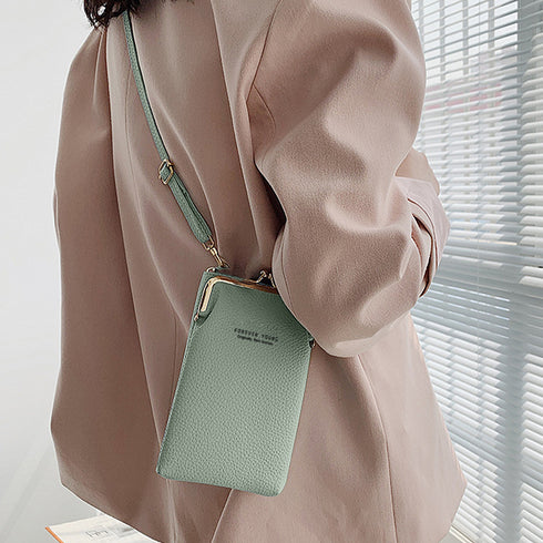 スマホショルダー レディース 全6色 お財布ショルダー 長財布 スマホポーチ スマホポシェット がま口 斜めがけ 縦型 小銭入れ おしゃれ 99KXM-002