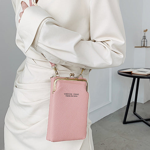 スマホショルダー レディース 全6色 お財布ショルダー 長財布 スマホポーチ スマホポシェット がま口 斜めがけ 縦型 小銭入れ おしゃれ 99KXM-002