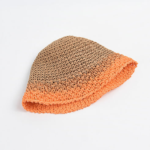 麦わら帽子 配色ストローハット 小顔韓国 レディース帽子 バケットハット ナチュラル uv対策 日焼け対策 折りたたみ 通気性 リゾート 夏海 可愛い おしゃれ 99LLZ-001