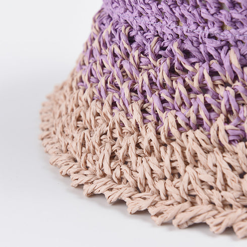 麦わら帽子 配色ストローハット 小顔韓国 レディース帽子 バケットハット ナチュラル uv対策 日焼け対策 折りたたみ 通気性 リゾート 夏海 可愛い おしゃれ 99LLZ-001