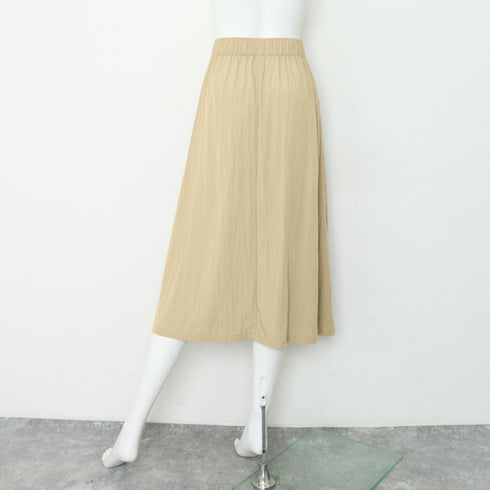 薄手ロングスカート ハイウエスト 韓国夏 レディース 無地 着やせ ウエストゴム フレアスカート お洒落大人 カジュアル 体型カバー オルチャン 99LRFS-001