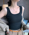 タンクトップ レディース 無地 Uネック 見せインナー 肌着 フィット ノースリーブ 着回し ベーシック オシャレ 大人 カジュアル セクシー 部屋着 99LTJ-001