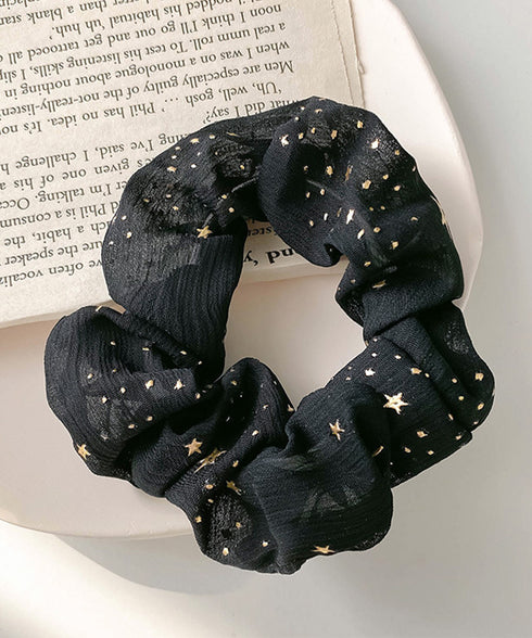 シュシュ レディース ヘアゴム 星柄 ヘアアレンジ 髪留め 髪飾り まとめ髪 お団子 簡単 オルチャン おしゃれ カジュアル 大人っぽい 可愛い 99MDSP-001