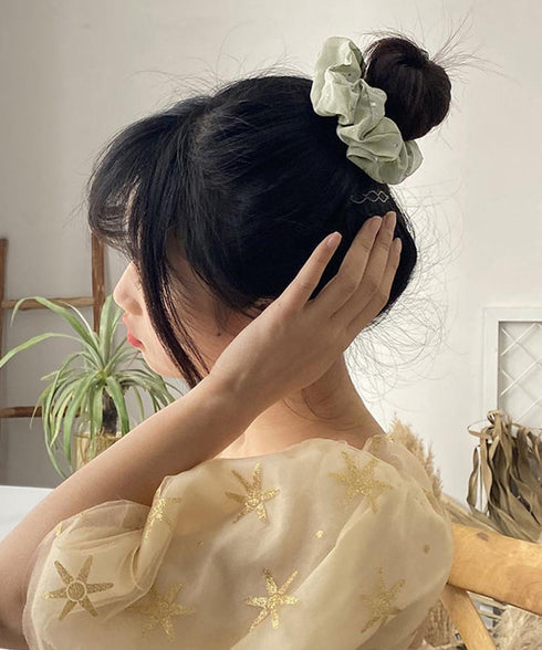 シュシュ レディース ヘアゴム 星柄 ヘアアレンジ 髪留め 髪飾り まとめ髪 お団子 簡単 オルチャン おしゃれ カジュアル 大人っぽい 可愛い 99MDSP-001