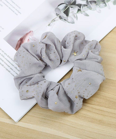 シュシュ レディース ヘアゴム 星柄 ヘアアレンジ 髪留め 髪飾り まとめ髪 お団子 簡単 オルチャン おしゃれ カジュアル 大人っぽい 可愛い 99MDSP-001