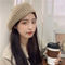 ベレー帽 レディース ニット帽子 3色 韓国風 レトロ かぼちゃ帽 丸み オルチャン カジュアル おしゃれ 可愛い 春秋冬 サイズ調節 折りたたみ 99MHMY-012