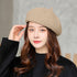 ベレー帽 レディース ニット帽子 3色 韓国風 レトロ かぼちゃ帽 丸み オルチャン カジュアル おしゃれ 可愛い 春秋冬 サイズ調節 折りたたみ 99MHMY-012
