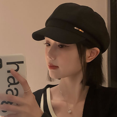 キャスケット 帽子 レディース 韓国風 マドロスハット 小顔 キャップ つば広 レトロ トレンド 大人 人気 可愛い おしゃれ 春秋冬 カジュアル 99MHMY-020